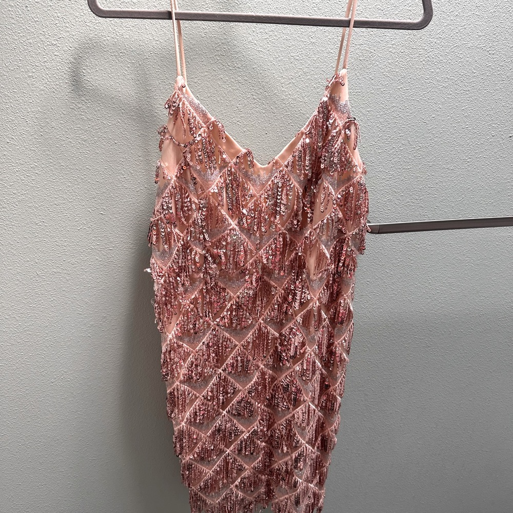 NWOT Women’s Sequin Fringe 1920s Flapper Inspired Party Dance Dress - size L